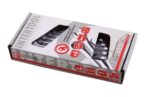 Набір ключів ріжково-накидних 6 ед. Intertool (8-17м) Вінниця