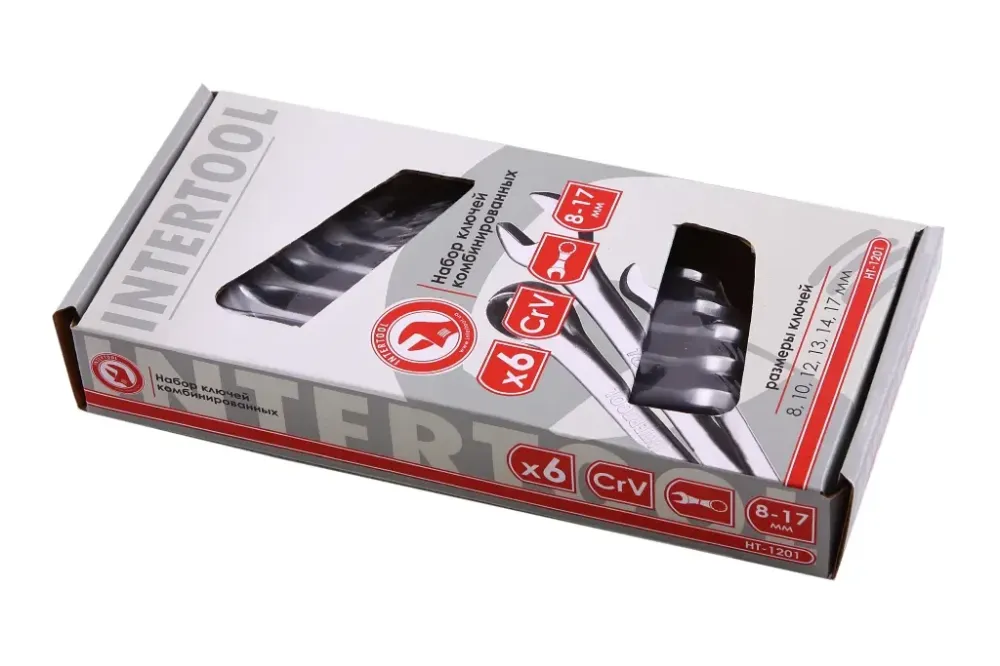 Набор ключей рожково-накидных  6 ед. Intertool (8-17мм) Винница - изображение 2