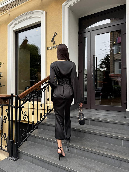 Жіноча стильна довга елегантна сукня дабл шовк Одеса - фото 6