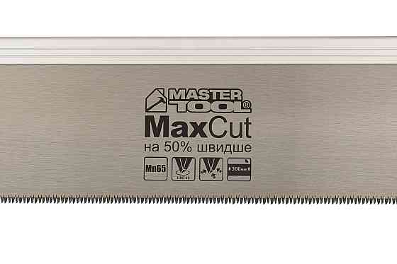 Ножовка пассивная MASTERTOOL 12TPI MAX CUT 300 мм закаленный зуб 3D заточка полированная 14-2703 Ровно
