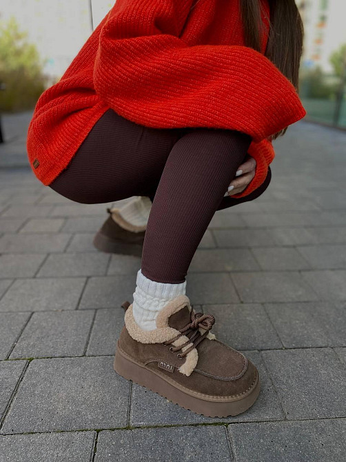 Угги жіночі ITTS S7985-35 коричневі (зима, замша натуральна) (6023) Коломыя - изображение 6