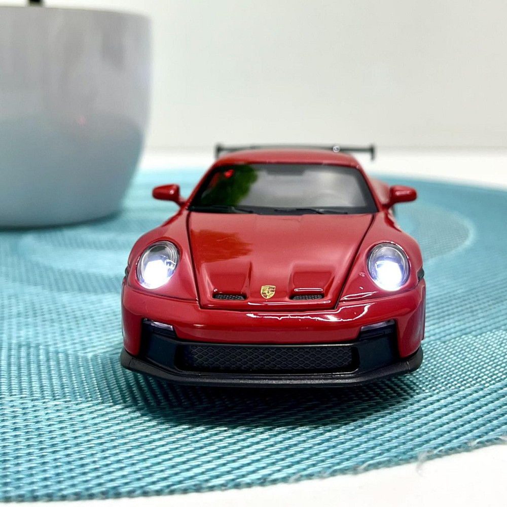 Машинка металева АвтоЕксперт Porsche 911 1:32 світло/звук 15см Червона (14772) Чернігів - фото 10