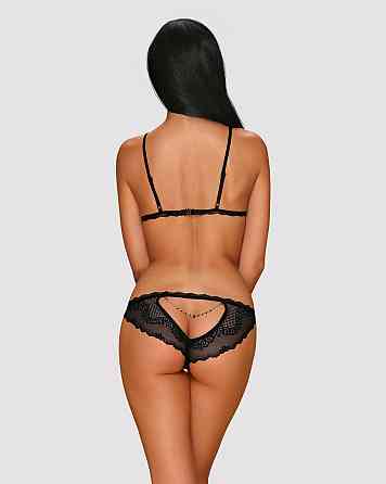 Сексуальний комплект із відкритими сосками Obsessive Millagro 2-pcs set black S/M Sex Aura Київ