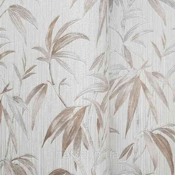 Шпалери вінілові на паперовій основі Zambaiti C88137 ABITAT бамбук листя бежевий молочний сріблястий Київ
