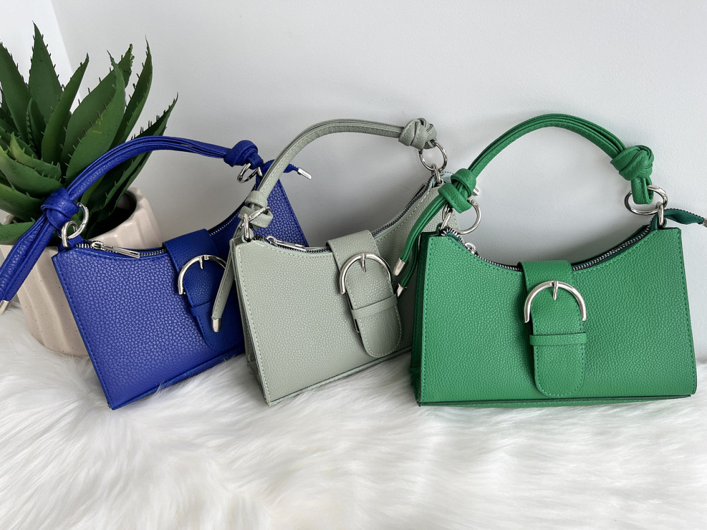 Стильная сумочка клатч багет женская молодежная яркая Турция Крохатушка одяг Фисташковый Киев - изображение 2