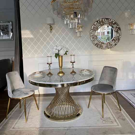 Гламурний обідній стілець Enzo, оббитий сталлю, золотом Київ