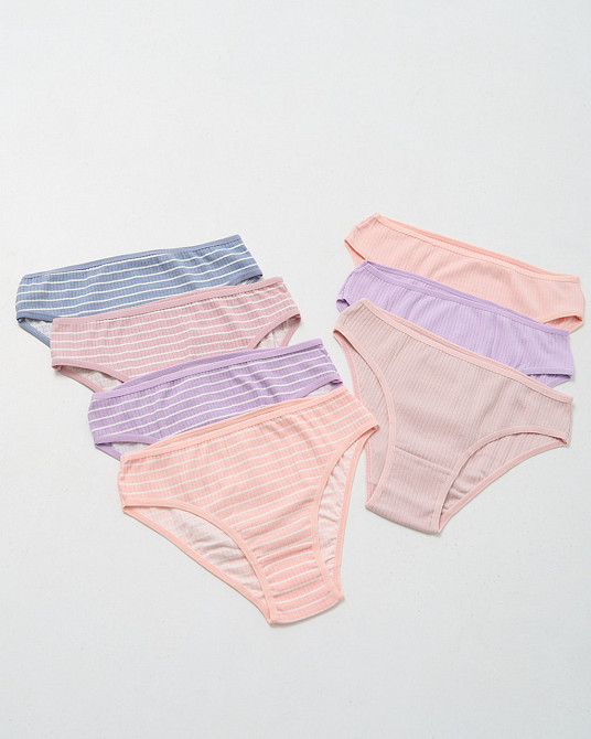 Набор женских трусиков неделек в рубчик -7 шт Nicoletta 713172 L Киев - изображение 2