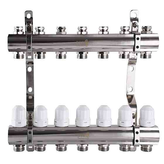 Коллектор с регуляторами и креплением ECO 001С 1″x7 Киев