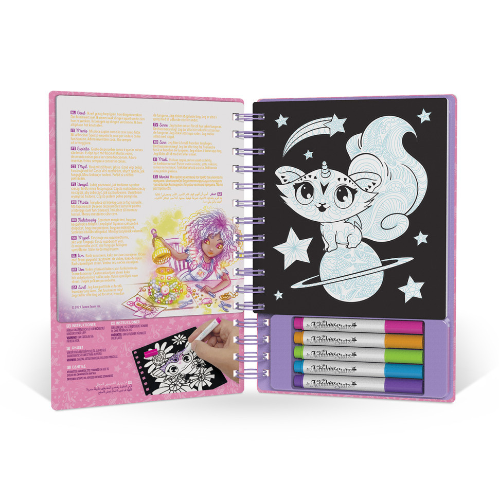 Набір для творчості Розмальовка: Візерунки на оксамиті Nebulous Stars 11026, 5 міні маркерів Вінниця - фото 2