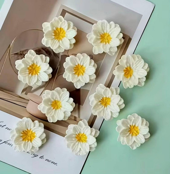 Магніти на холодильник ромашки декоративні, магніти квіти для холодильника та декору кухні, набір магнітів ромашка 10 шт Київ - фото 1