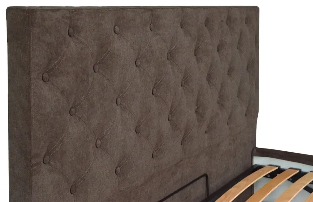 Кровать Двуспальная Coventry VIP 160 х 200 см Miss 08 С дополнительной металлической цельносварной рамой Темно-серый Днепр - изображение 9