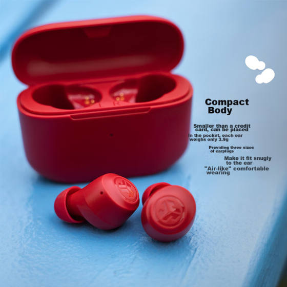 Беспроводные наушники JLab GO Air POP+ TWS, Bluetooth 5.3, 35+ ч, EQ3, Dual Connect, IPX4, USB-C, Pink-Red Киев