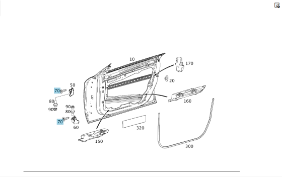 Mercedes-Benz  A2309840129 Болт кріплення петлі до дверей ML W164 R-class short W251 C-Class W205 GLC X253 SLK R171 E-class W213 E-class Coupe C238 CL Одесса
