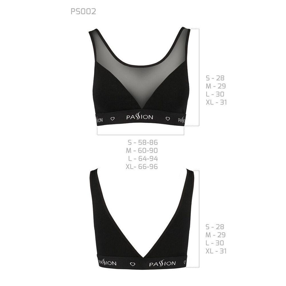 Топ с прозрачной вставкой Passion PS002 TOP XL, black Sex Aura Киев - изображение 6