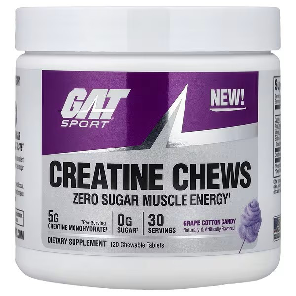 Creatine Chews 120 Chewable Tablets (Grape Cotton Candy) Луцьк - фото 1