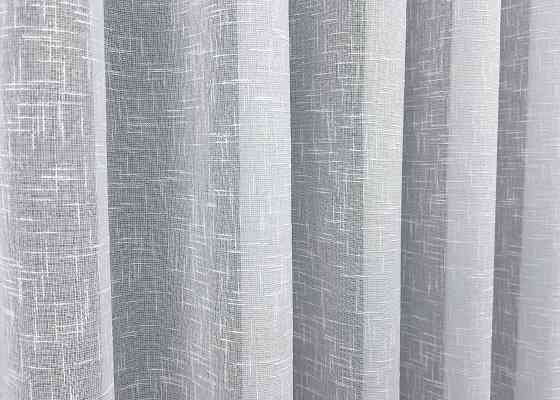 Тюль VR-Textil 1981т Лен однотонный Белый 400х270 см (42-1040) Киев