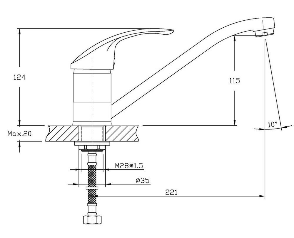 Змішувач для кухні Haiba FABIO 555   ( HB0105 ) 22066 Харків - фото 3