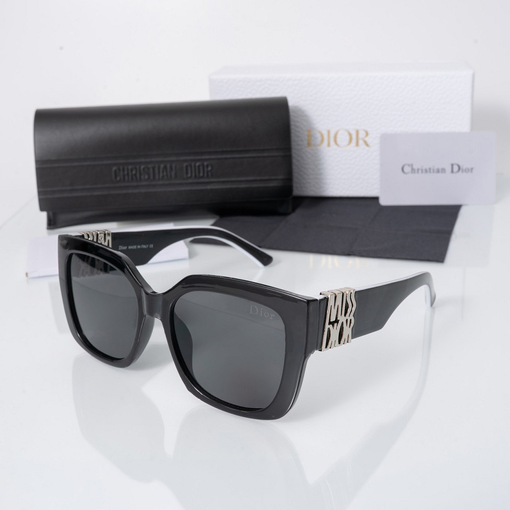 Солнцезащитные брендовые женские Dior (0622) черные Киев - изображение 1