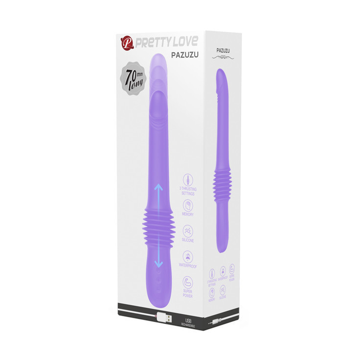 Вибратор с фрикциями Pretty Love Pazuzu Thrusting, фиолетовый, 29.2 х 3.2 см Sex Aura Киев - изображение 9