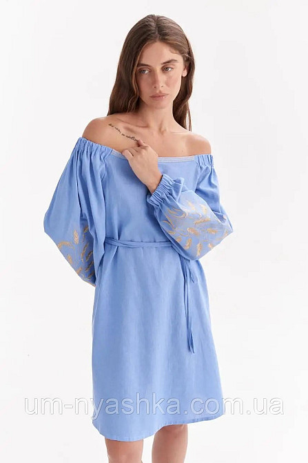 Жіноча вишита сукня льон Колоски Непереможна Кривий Ріг - фото 8