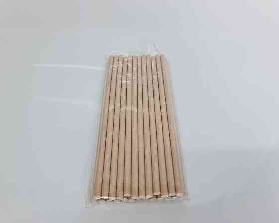 Соломка паперова трубочка Гофра 25шт крафт (1 шт) Харків