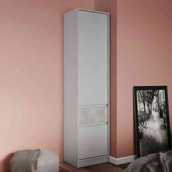 Шкаф-пенал закрыт с полками и ящиком Эверест Стайл-500 50х39х203 см Кашемир/Бетон (DTM-071151) Львов