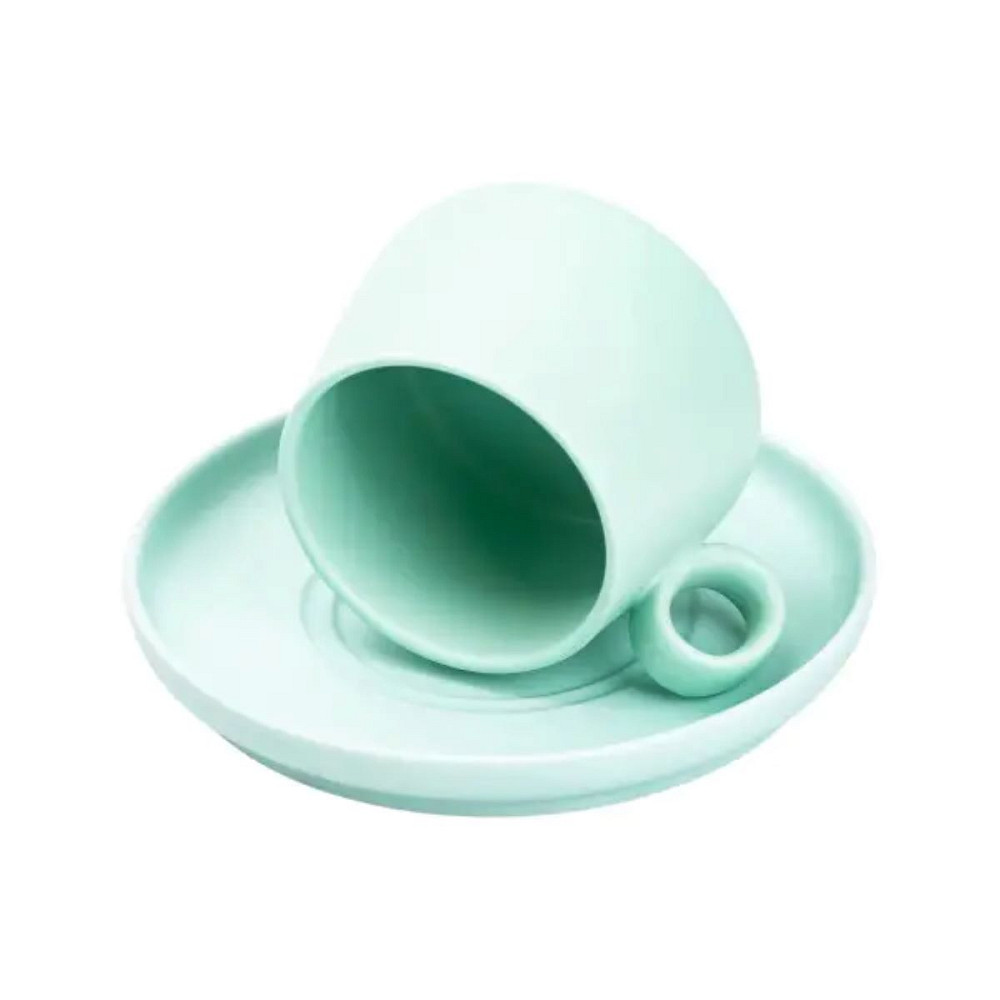 TS Kitchen Чашка з блюдцем порцелянова 300 мл М'ятна HP7209TU Київ - фото 2