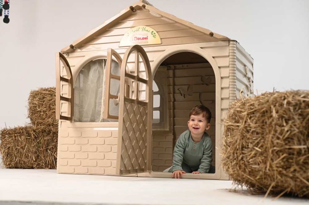ЭКО Детский игровой домик со шторками на основе пшеничной соломы DOLONI 02550/s01eco Киев - изображение 5