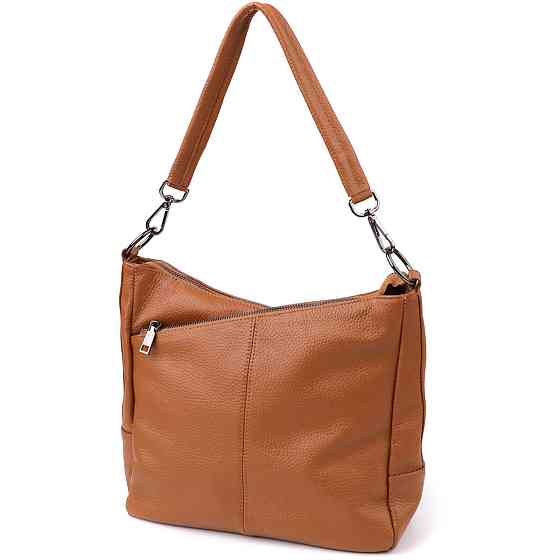 Женская сумка на два отделения из натуральной кожи Vintage 23012 Коричневый Киев