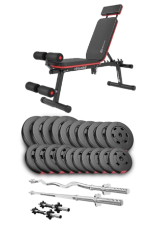 Набір Hop-Sport Premium 105кг з лавою HS-2040 HB, штангами та гантелями Киев