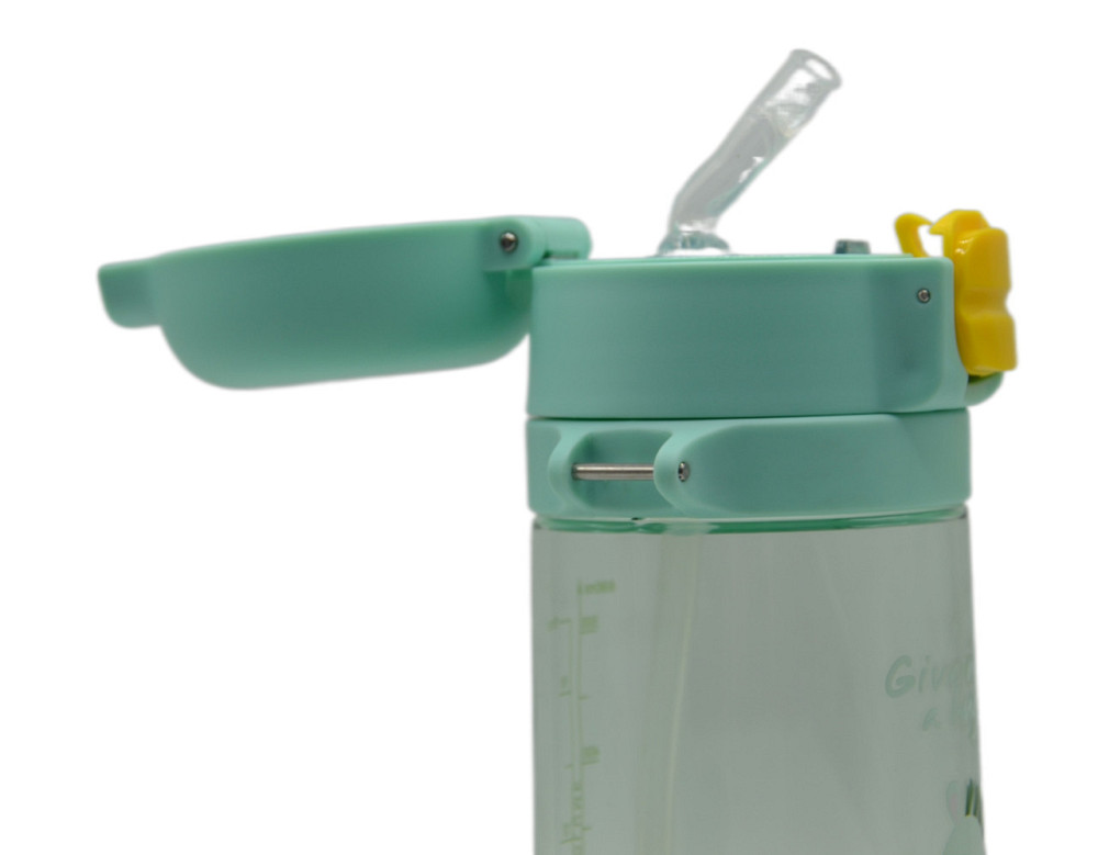 Пляшка для води CASNO 690 мл KXN-1219 Зелена (Зебра) з соломинкою Кам'янське - фото 5