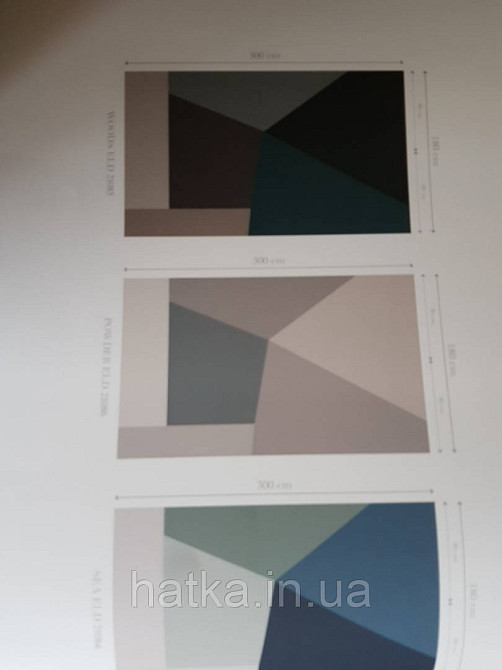 Обои флизелиновые Decoprint Elisir SEA ELD 21084 крупные геометрические фигуры 3д панно мурал 300х180 см. Киев - изображение 2