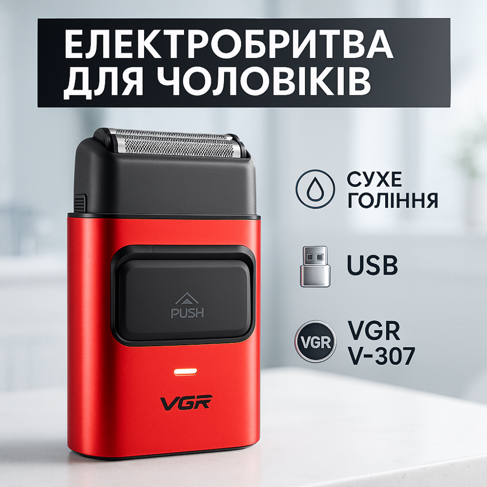 Универсальный аккумуляторный триммер для бороды VGR V-307, Хорошие электрические бритвы для бритья MI-80 Львов - изображение 16