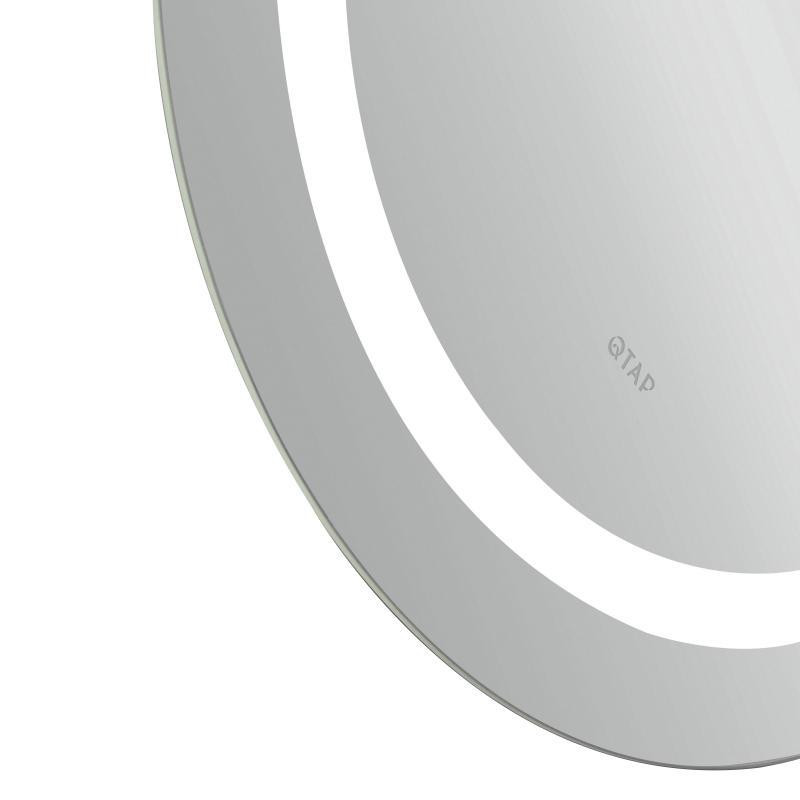 Зеркало настенное овальное сенсорное Qtap Gemini 650х900 с LED-подсветкой Touch, с антизапотеванием с диммером Харьков - изображение 8
