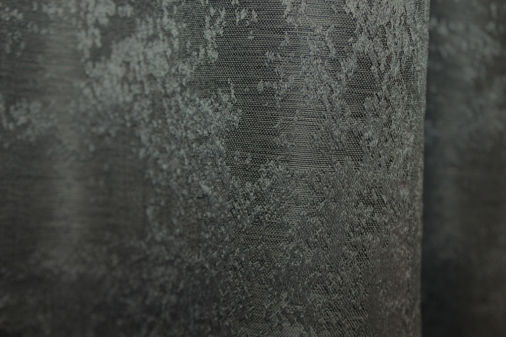 Комплект коротких штор VR-Textil Жакард Sultan XO № 1123ш Жакард Графітовий 130х170 см 2 шт (35-0110) Київ - фото 6