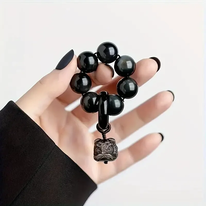 Антистресс кольцо с чёрным ониксом и львом – фиджет кольцо для снятия напряжения Киев - изображение 1