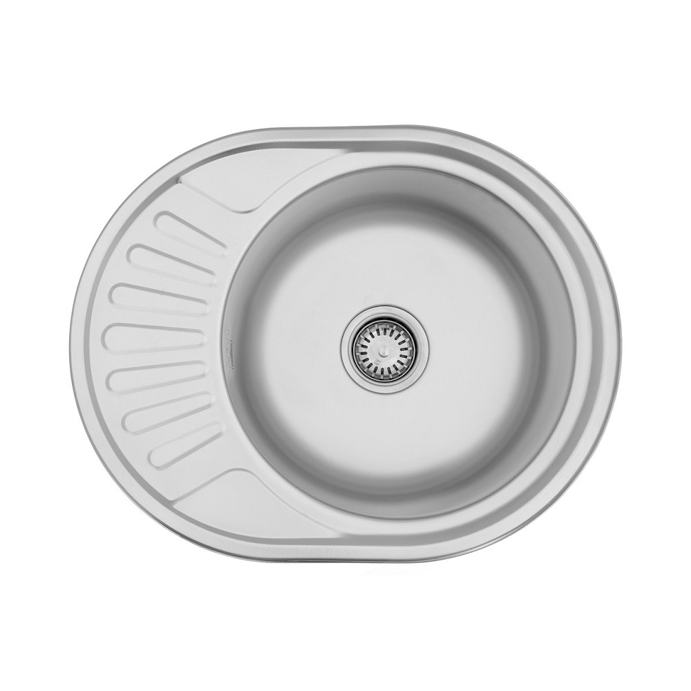 Кухонна мийка з нержавіючої сталі Kroner KRP Satin - 57х45 (0.8 мм) Київ - фото 2