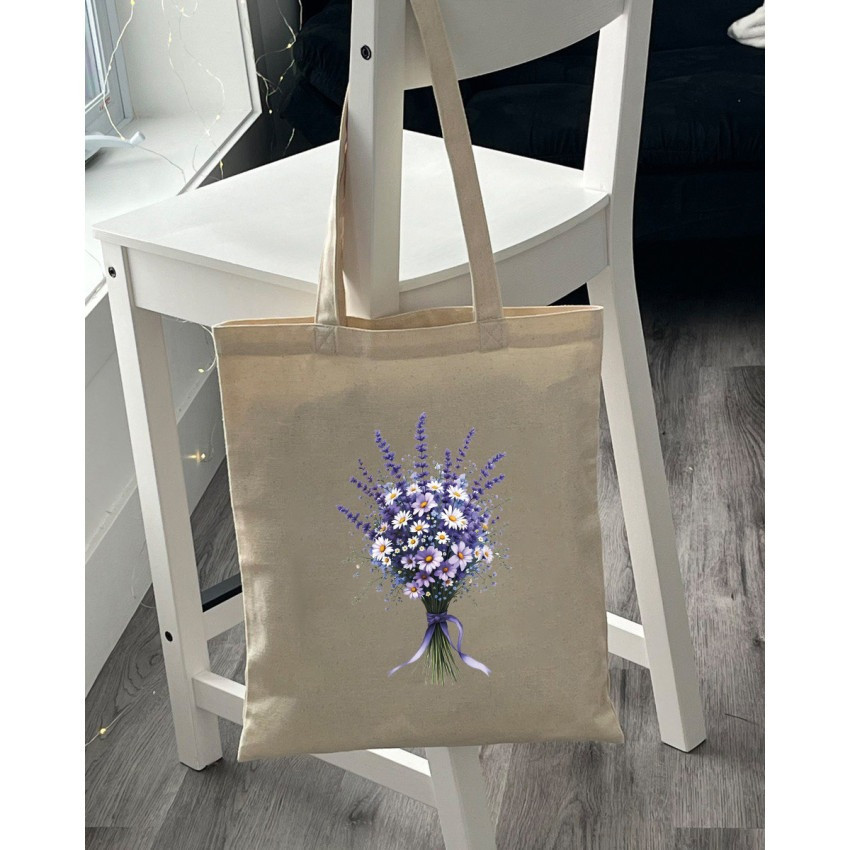 Екошопер BookOpt BK 4105 Лавандовий букет бежевий Киев - изображение 10
