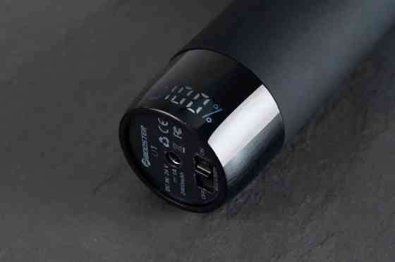 Перкусійний масажний пістолет Lightsaber Booster U1 М'язовий масажер (6 насадок) 2500 мАг Чорний Київ