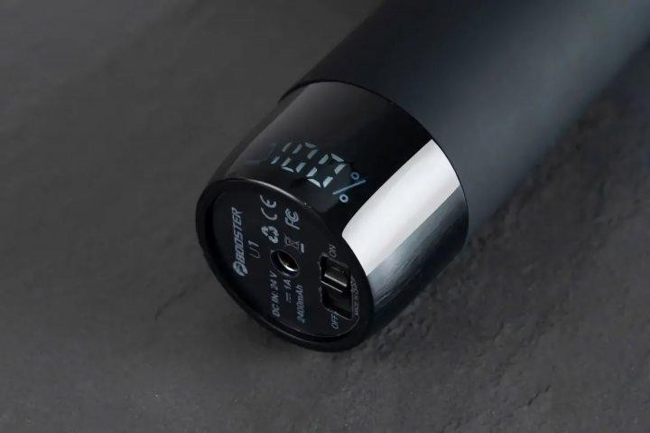 Перкусійний масажний пістолет Lightsaber Booster U1 М'язовий масажер (6 насадок) 2500 мАг Чорний Київ - фото 3