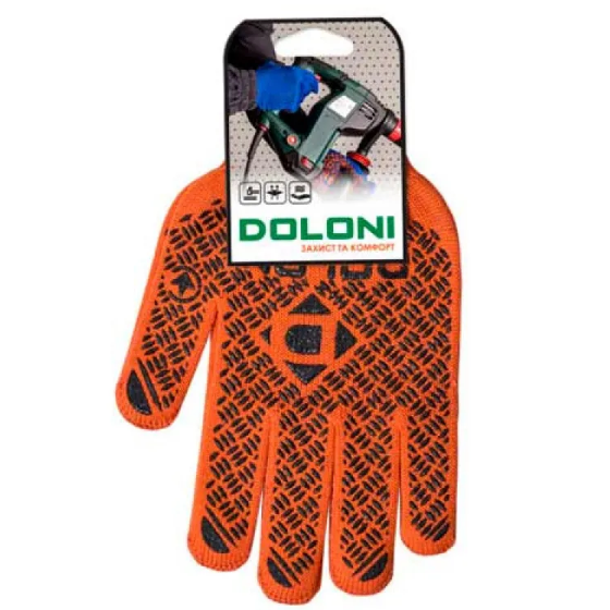 Рукавички 4470 трикотаж з двостороннім ПВХ клас 10 помаранчевий Універсал Profi ДКГ Житомир - изображение 4
