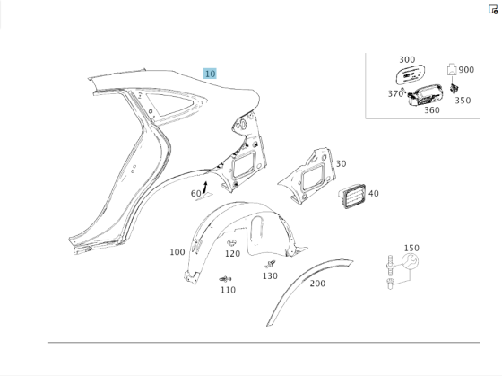 Mercedes-Benz  A2926307100 Чверть задня ліва (міняне крило) GLE Coupe C292 Одеса