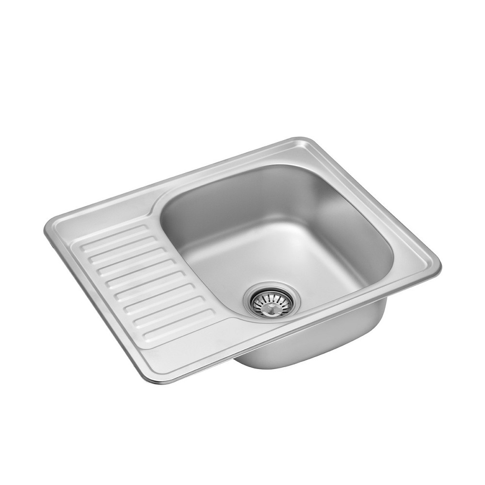 Кухонна мийка з нержавіючої сталі Kroner KRP Dekor - 58х48 (0.8 мм) Київ - фото 3