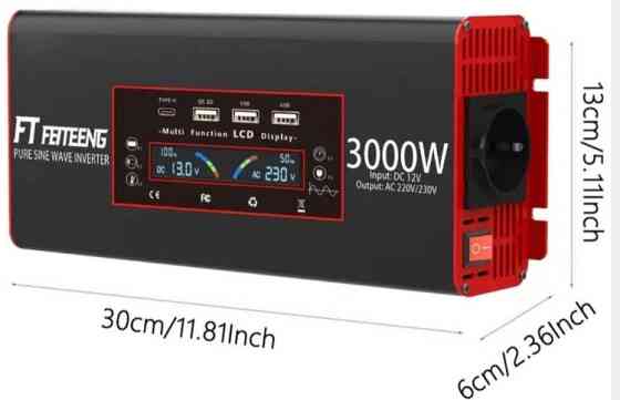 Інвертор напруги 12В на 220В з чистою синусоїдою  3квт. Харків