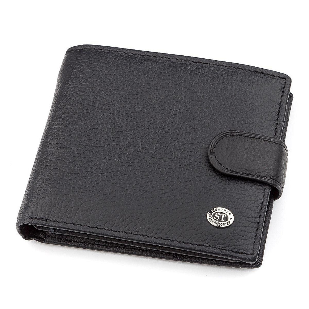 Мужской кошелек ST Leather 18339 (ST138) очень стильный Черный Киев - изображение 1