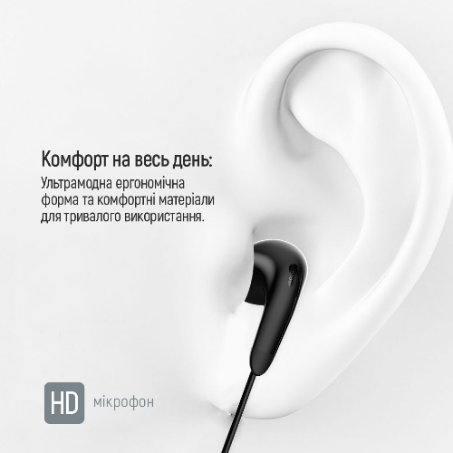 Навушники ColorWay Wired Earphone CW-WD04BK 3,5мм mini-jack чорний Житомир - фото 5
