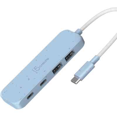 Концентратор J5create USB-C to 2xUSB-A + 2xUSB-C 3.2 10Gbps cyan (JCH342EC-N) Винница