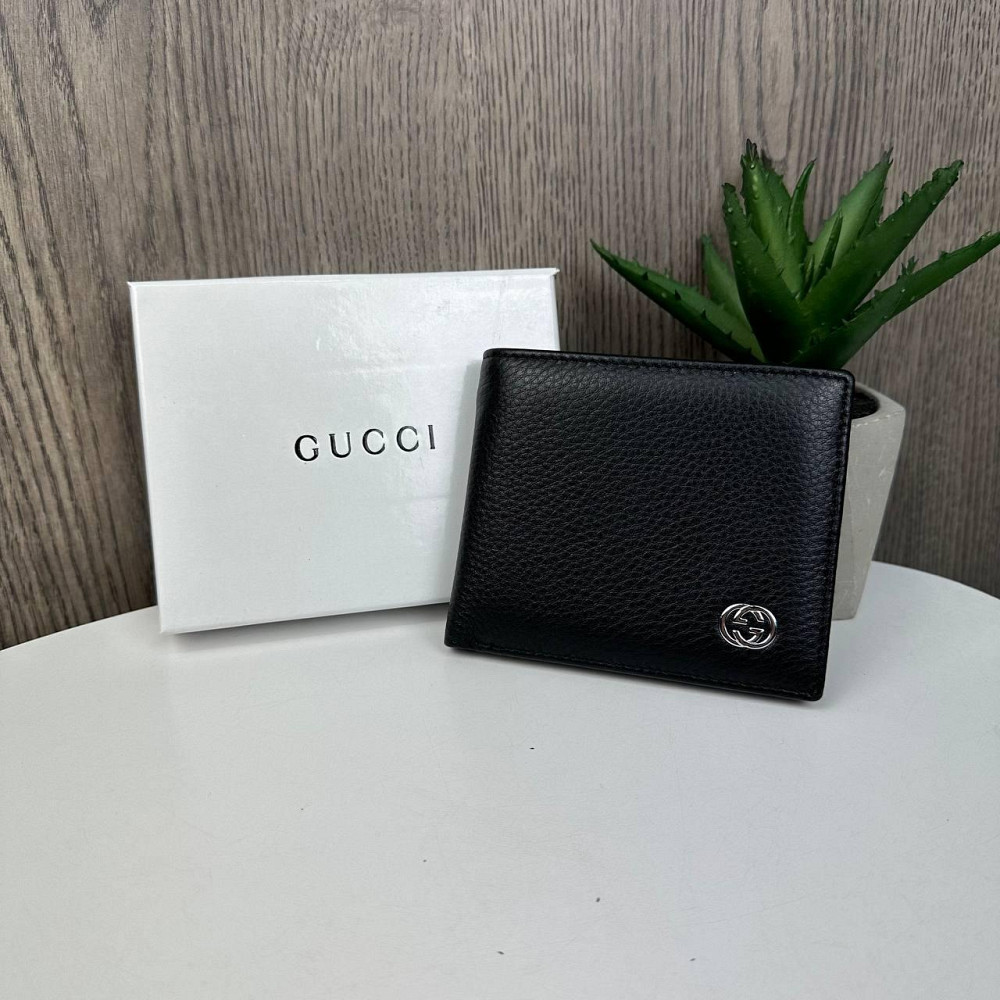 Чоловічий шкіряний гаманець портмоне Gucci люкс якість у коробці ( 29334 ) Харьков - изображение 1