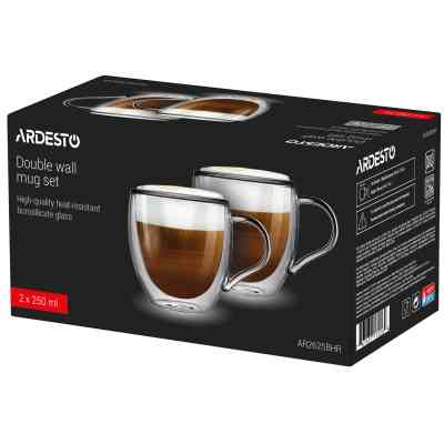 Набор чашек Ardesto BHR 250 мл 2 шт прозорий (AR2625BHR) Винница