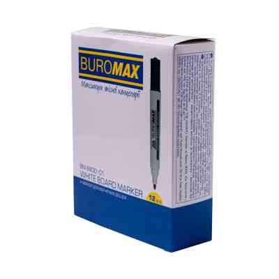 Маркер Buromax для магнитных досок, черный, 2-4 мм, спиртовое основание (BM.8800-01) Винница